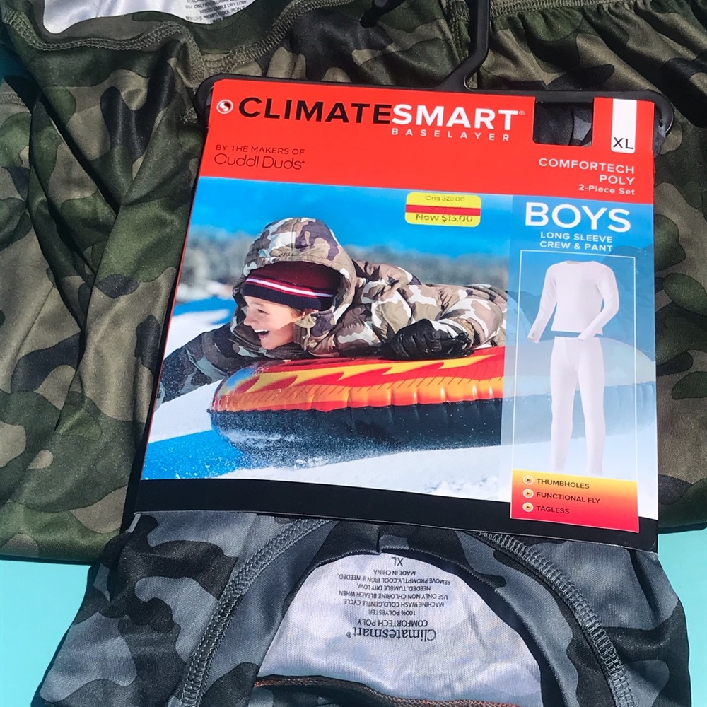 Boys XL Climatesmart long sleeve crew and pant set
